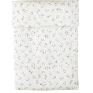 Adorable bunny print baby/toddler duvet cover+filler blanket